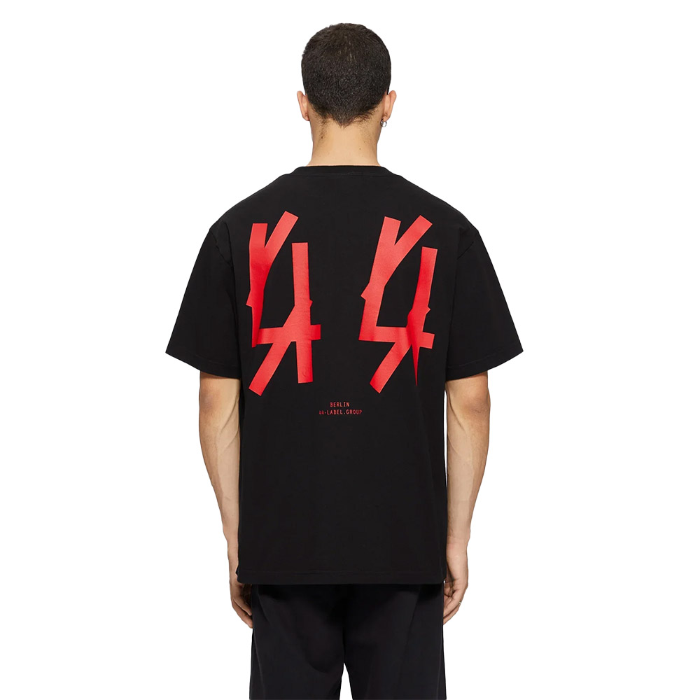 44 LABEL GROUP Maglietta Maniche Corte Tee Classic Black Red 