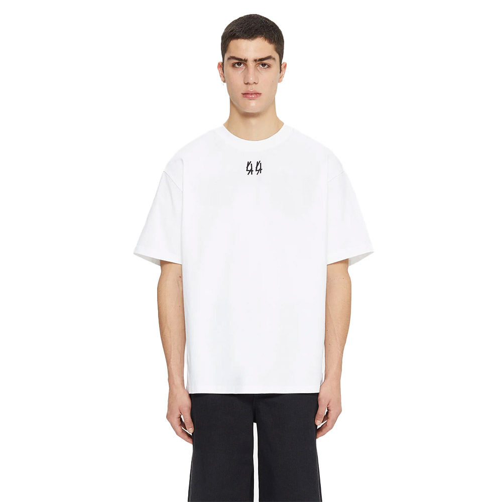 44 LABEL GROUP Maglietta Maniche Corte Tee Classic White Black 