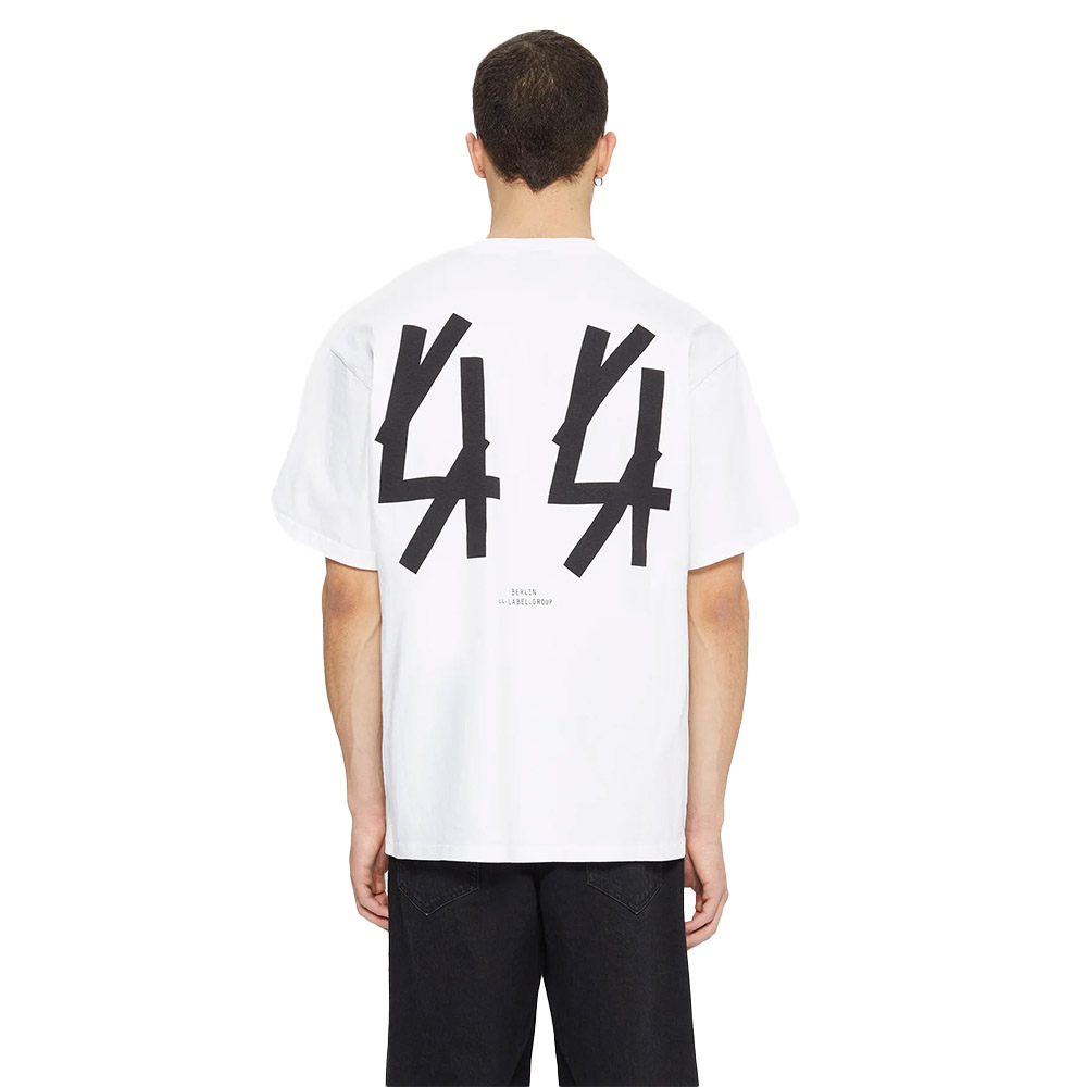 44 LABEL GROUP Maglietta Maniche Corte Tee Classic White Black 