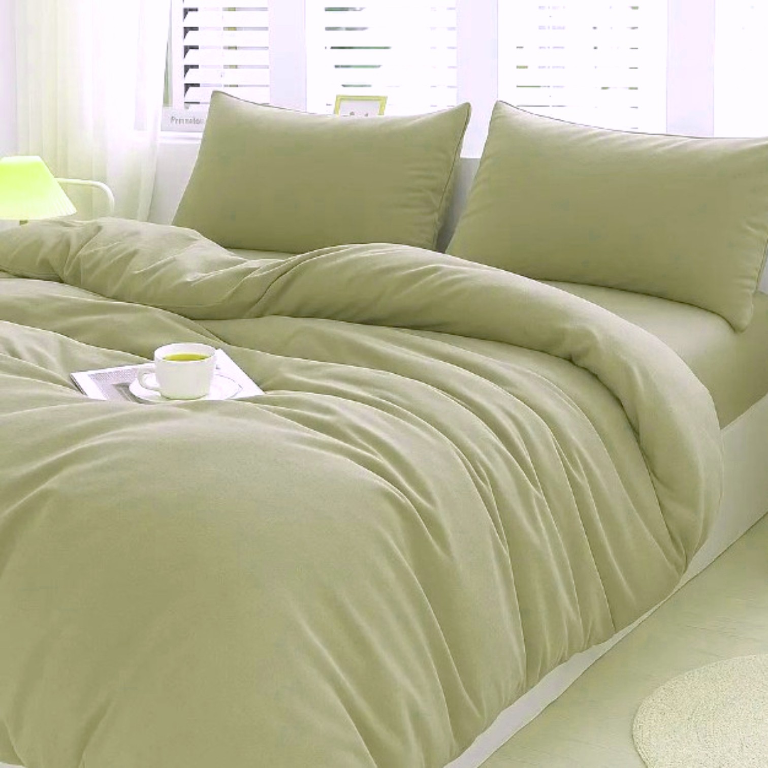 Copripiumino matrimoniale Jersey No Stiro 100% cotone - Sabbia