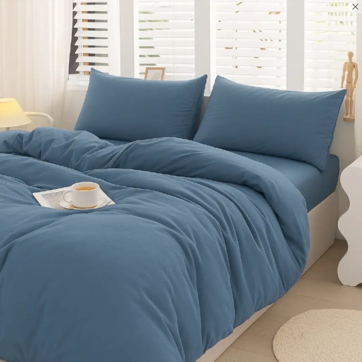 Copripiumino una piazza Jersey No Stiro 100% cotone - Aviazione