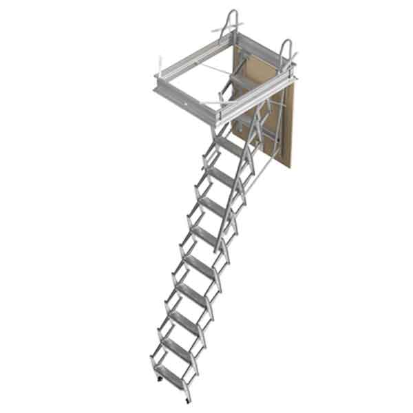 SCALA RETRATTILE A PANTOGRAFO 70x80 cm -11 Gradini - H 300 cm - CARDINALE