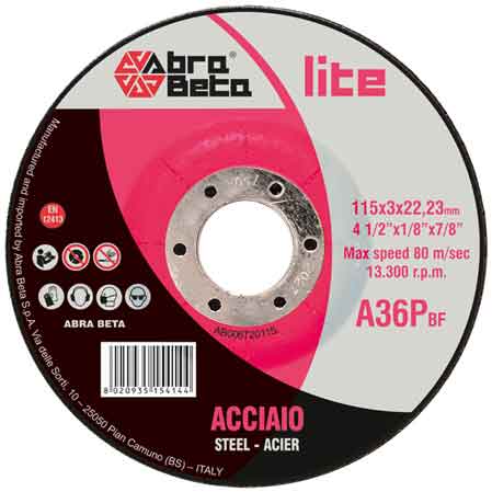 DISCO DA TAGLIO PER FERRO ABRA BETA Ø 125x3,2 mm - 50 pezzi- ABRABETA