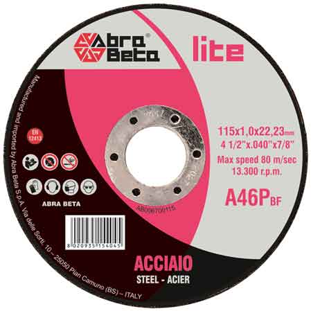DISCO DA TAGLIO PER FERRO SOTTILE ABRA BETA Ø 230x2,0 mm - 25 pezzi- ABRABETA