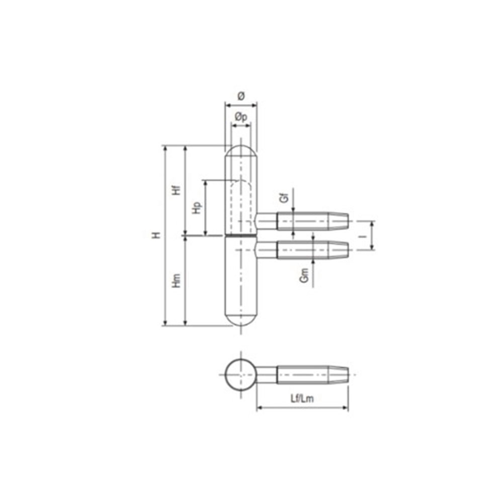 cerniera anuba bombata diametro 16 per legno