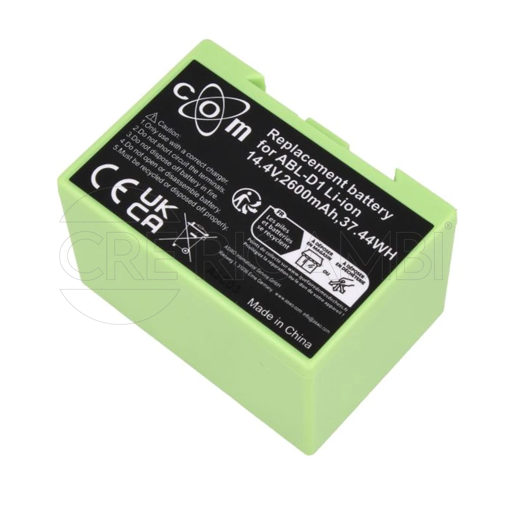 Batteria Ricaricabile ABL-D1 Per IRobot Roomba – 1800mAh, Li-ion, Compatibile Con Serie J, E, I, Compatibile Con J5, J6, I3, I7, E5
