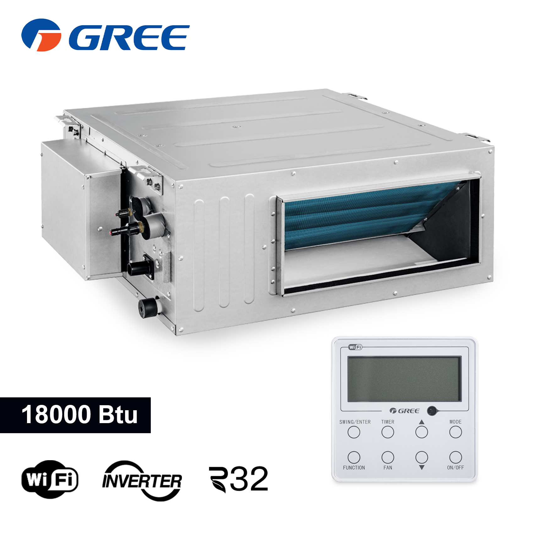 Unité Intérieure Cassette Gree 18000 Btu – R32 – Avec Panneau TC03 – Neuf