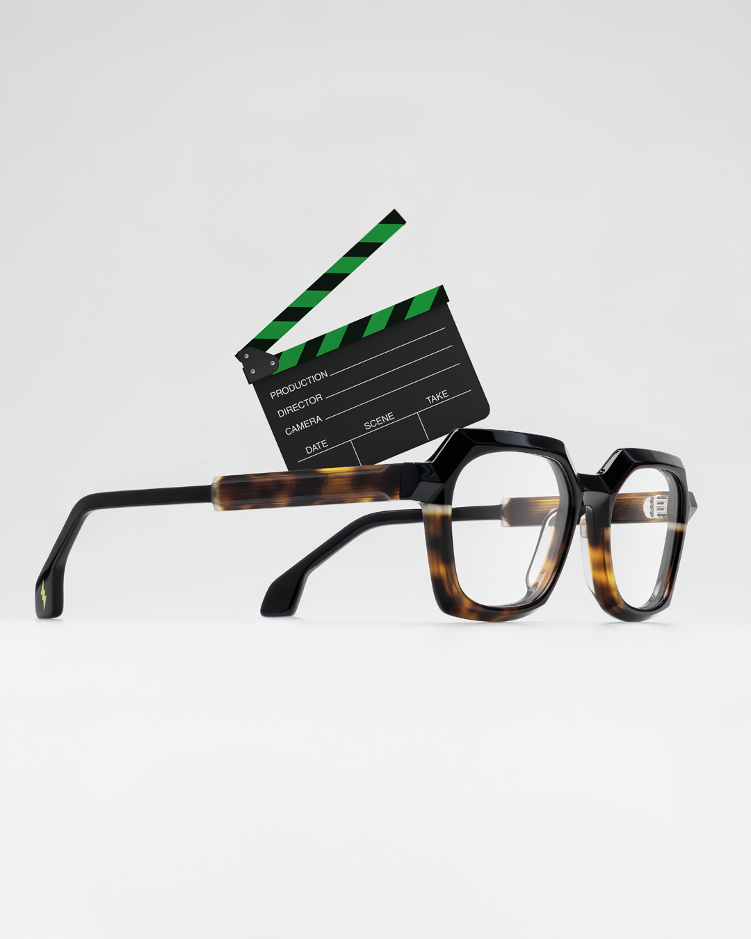 Luxurious glasses genesis featuring purple lights, a must-have accessory for the fashion-forward individual.