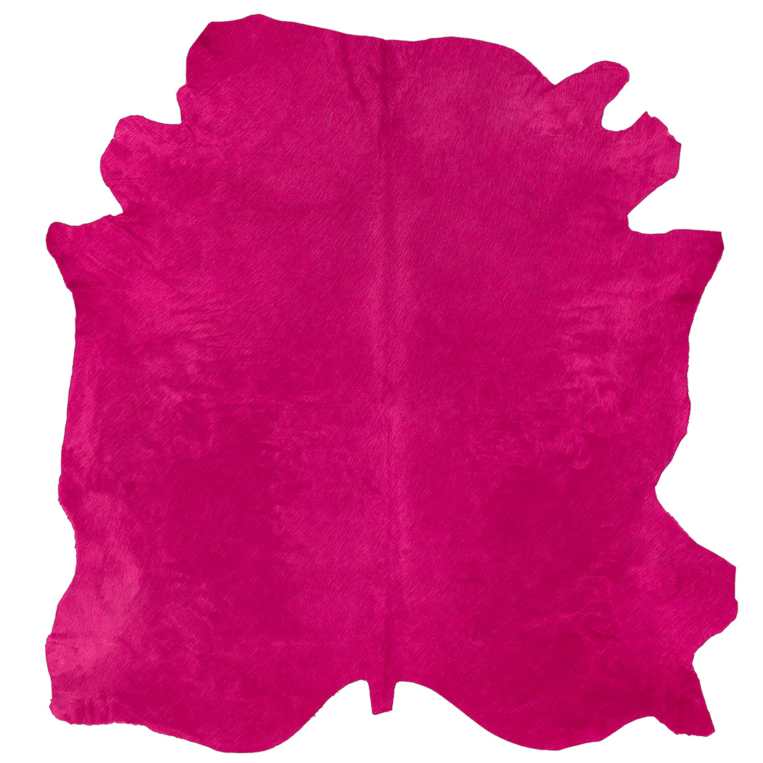 Bold Elegance – Pelle Colorata Fucsia Cow Leather Rug for Modern Interiors
