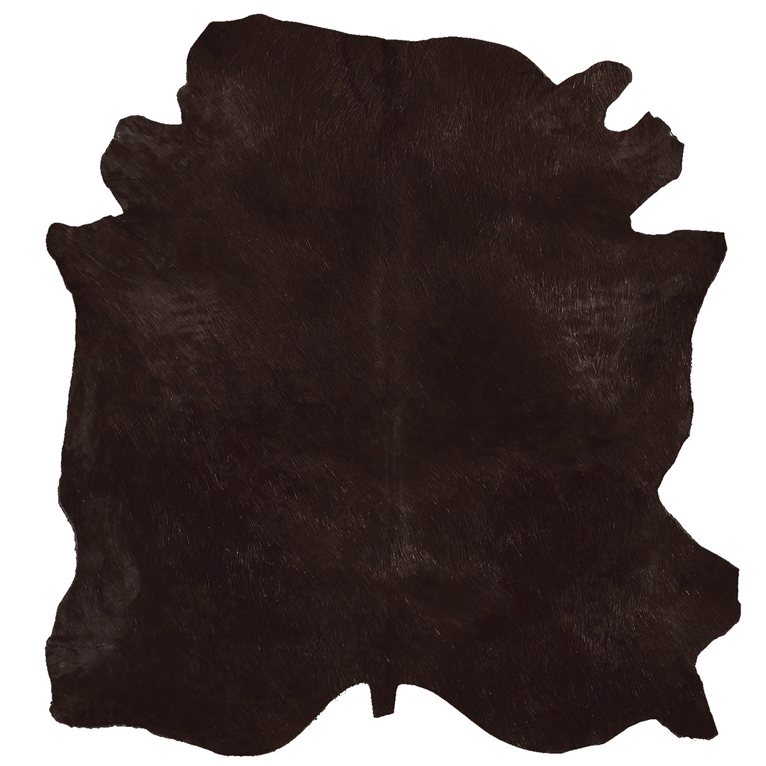 Timeless Charm – Pelle Colorata Marrone Cow Leather Rug for Modern Interiors