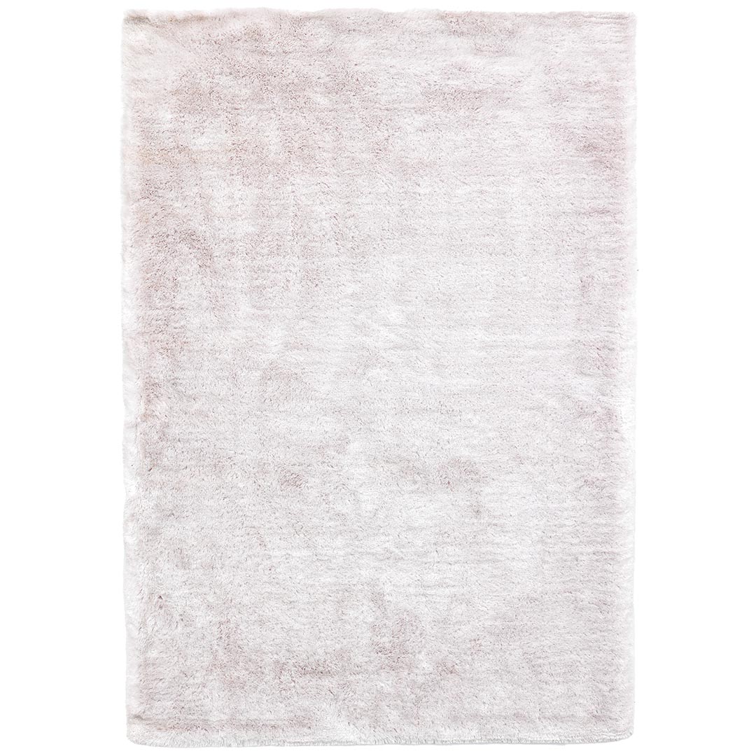 ASTER WHITE – Plush High Pile Modern Rug for Dining Room Sophistication