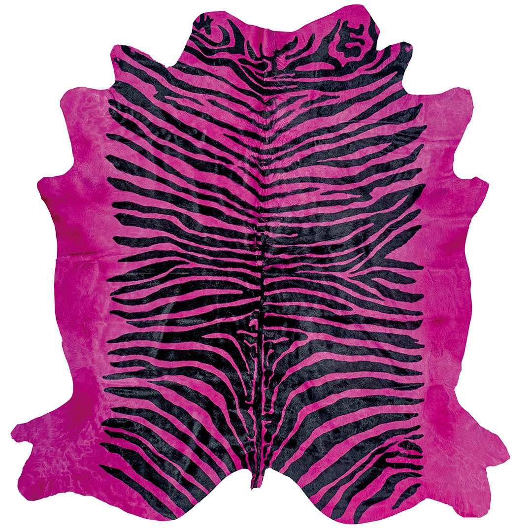 Tappeto PELLE STAMPATA ZEBRA FUXIA – Eleganza e stile con un tocco vivace - Immagine principale
