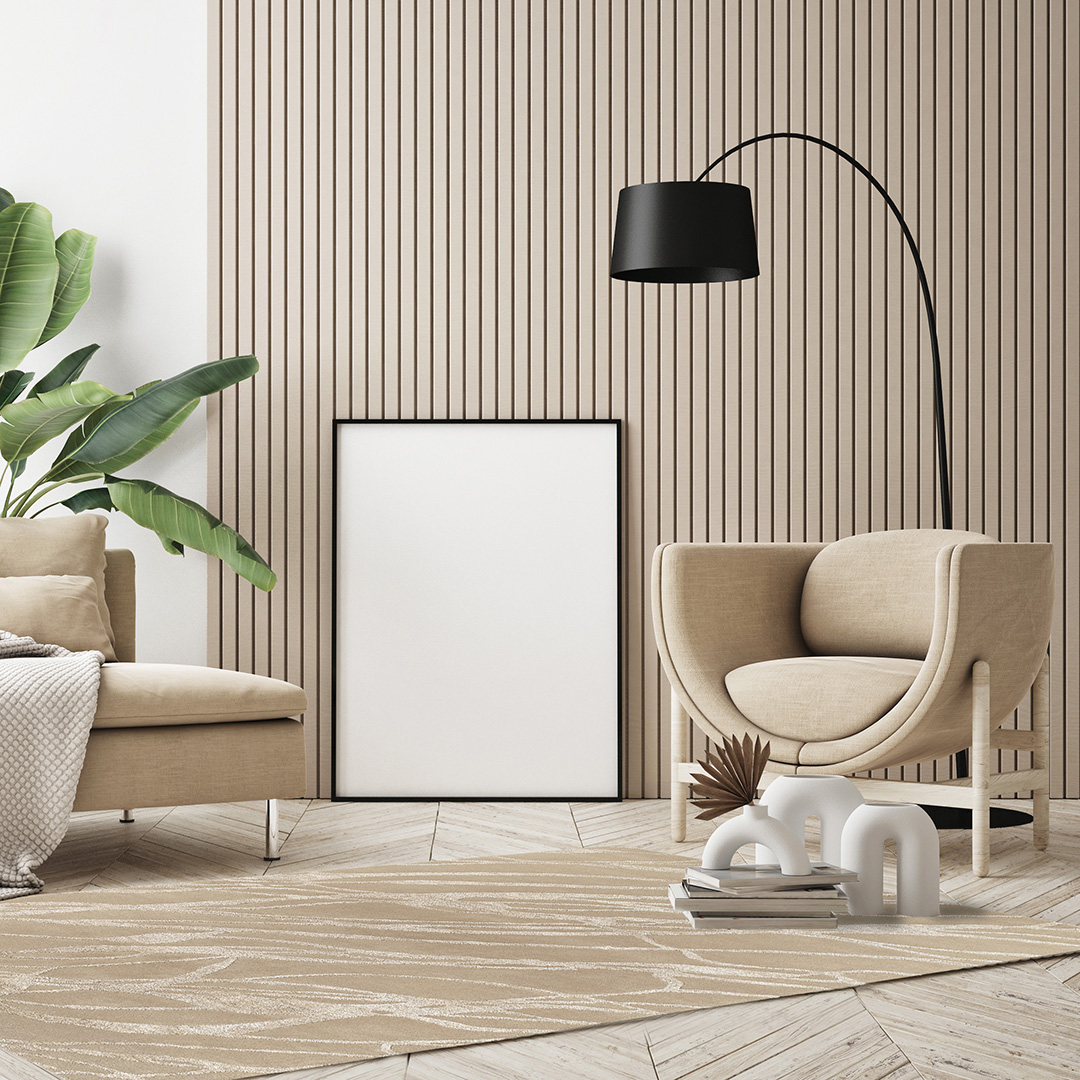 Tappeto CHANTAL BEIGE – Eleganza Naturale per un Salotto Moderno