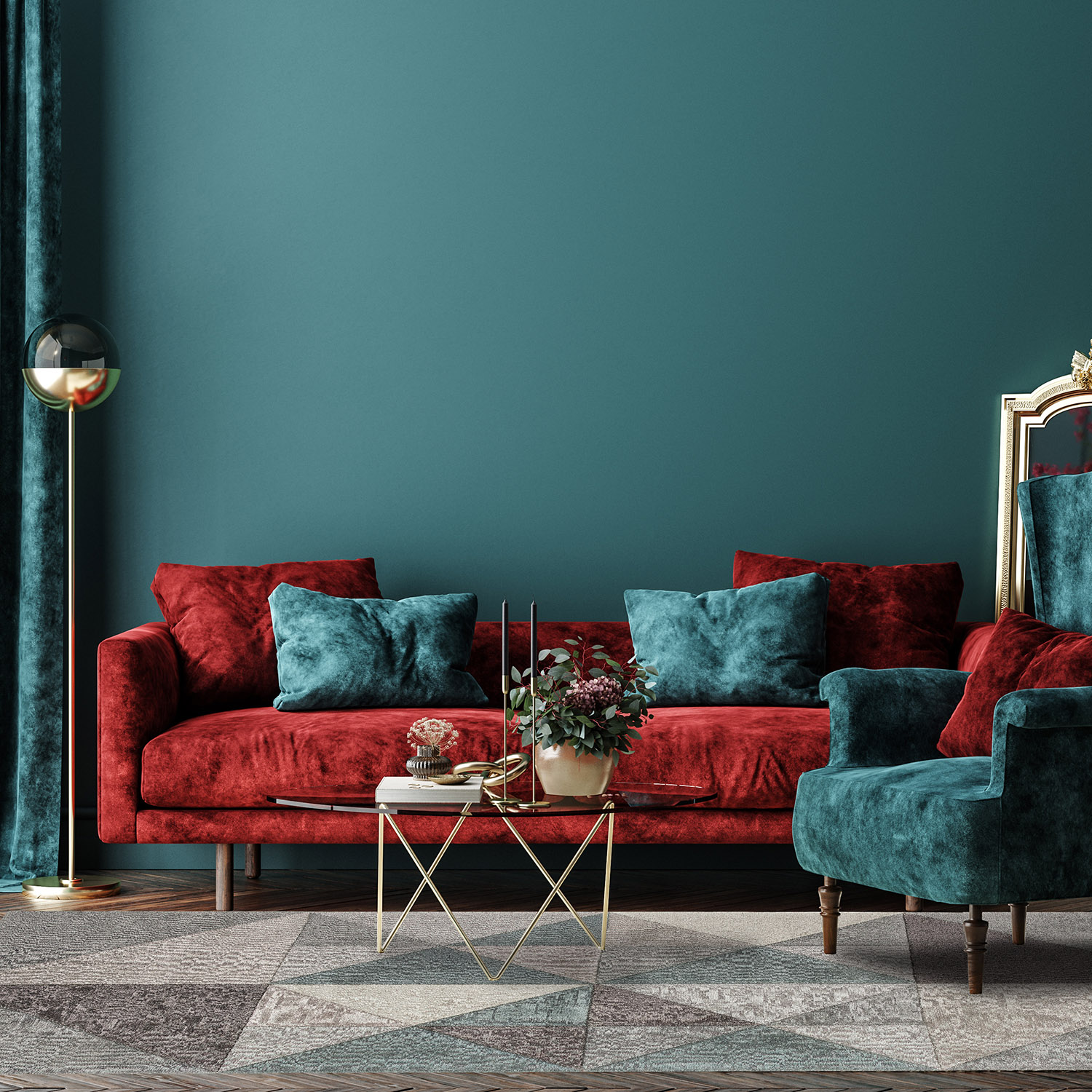 Tappeto TRIANGLES CIELO : Il tappeto geometrico che rinnova il tuo soggiorno