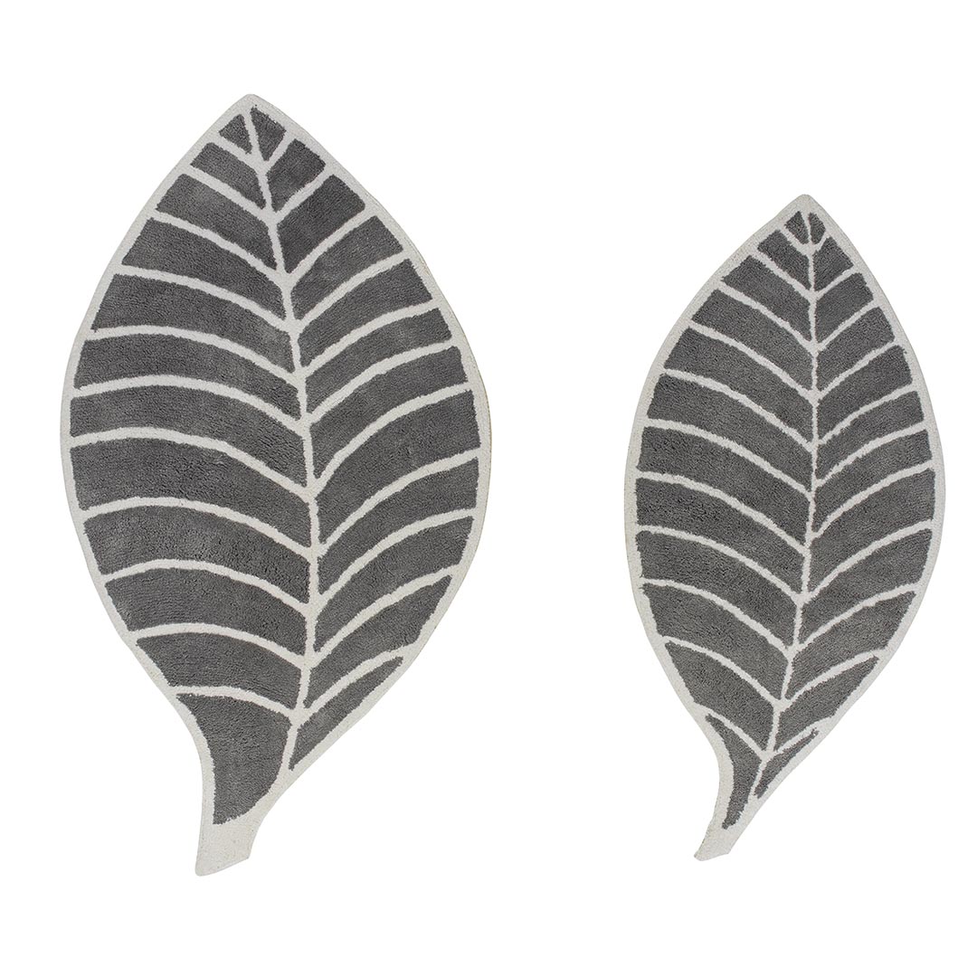 Tappeto da Bagno LEAF GREY/IVORY – Eleganza e Funzionalità per il Tuo Bagno - Immagine principale