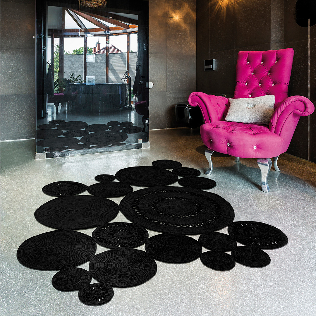 Tappeto ALYSSA PATCHWORK BLACK – Eleganza contemporanea e stile versatile