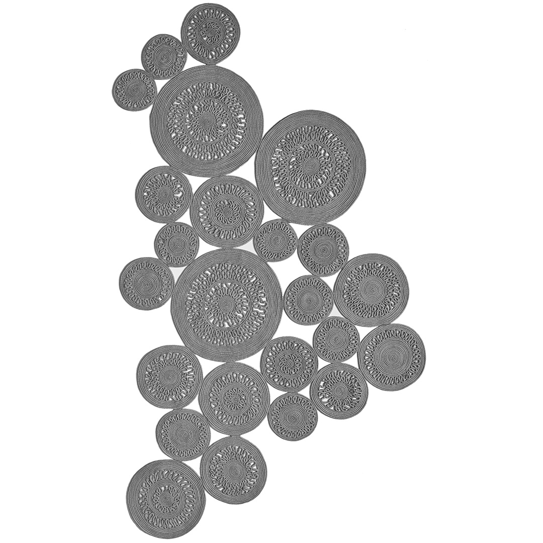 Durable Modern Outdoor Indoor Outdoor Area Rugs – ALYSSA TWIST SILVER