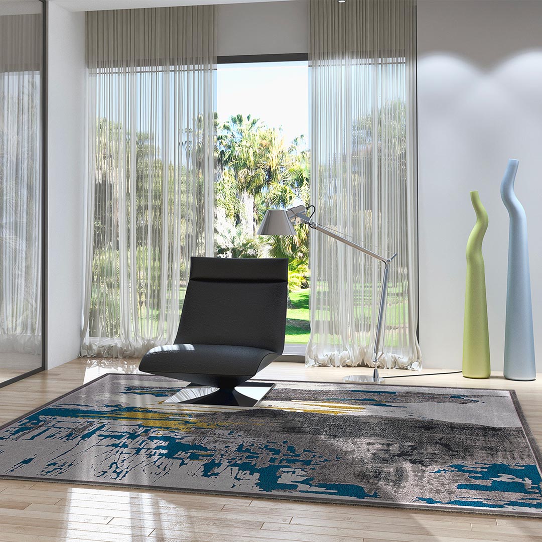 Tappeto GABRIELLE 401X/Q13: Colori e Dinamismo per il Tuo Soggiorno