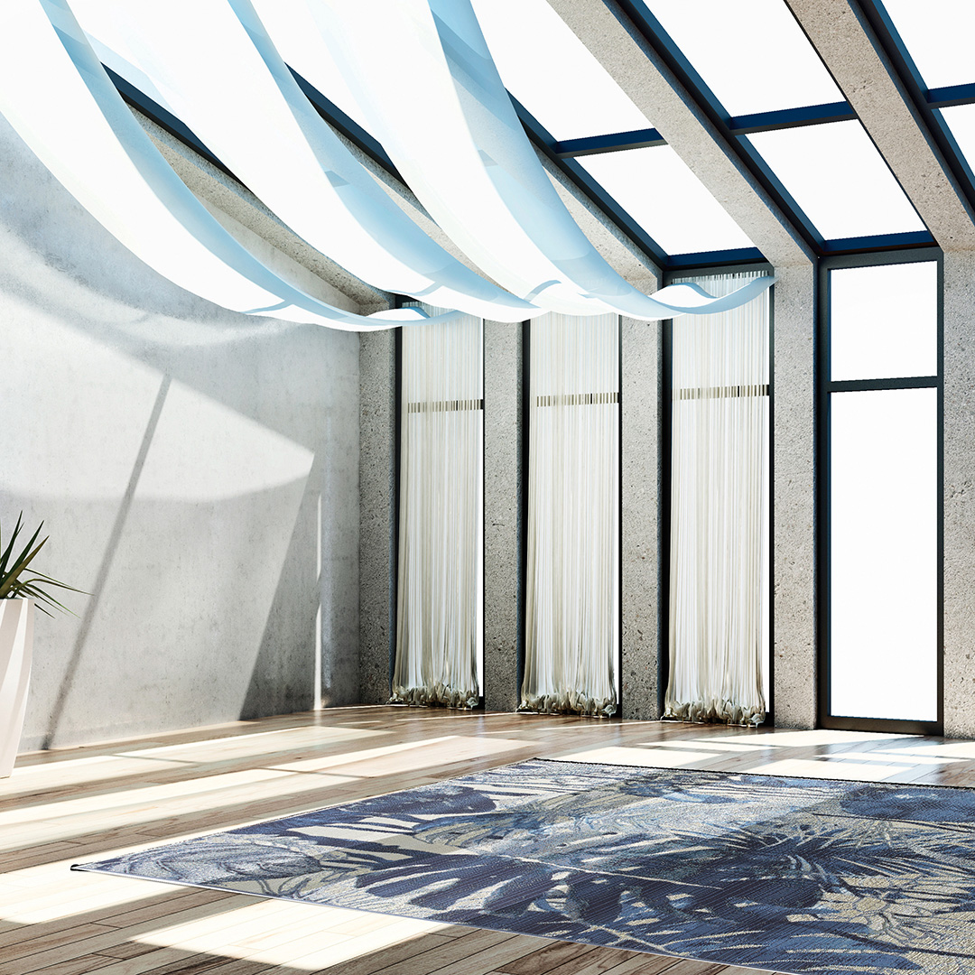 Tappeto AMAZZONIA 790X – L’eleganza del blu in chiave tropicale