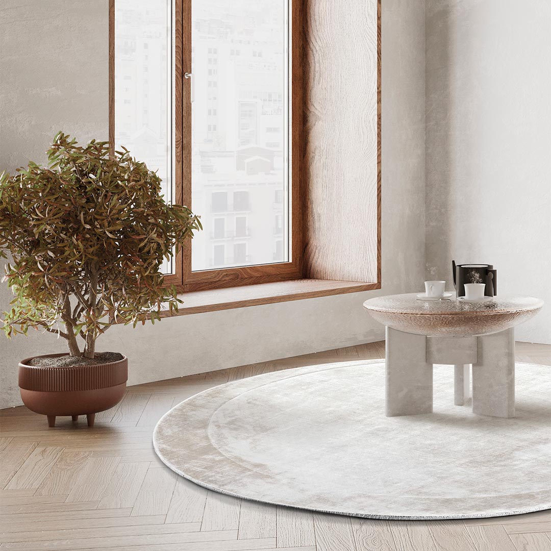 Tappeti Moderni Soggiorno: Eleganza Rotonda con MOON SAND