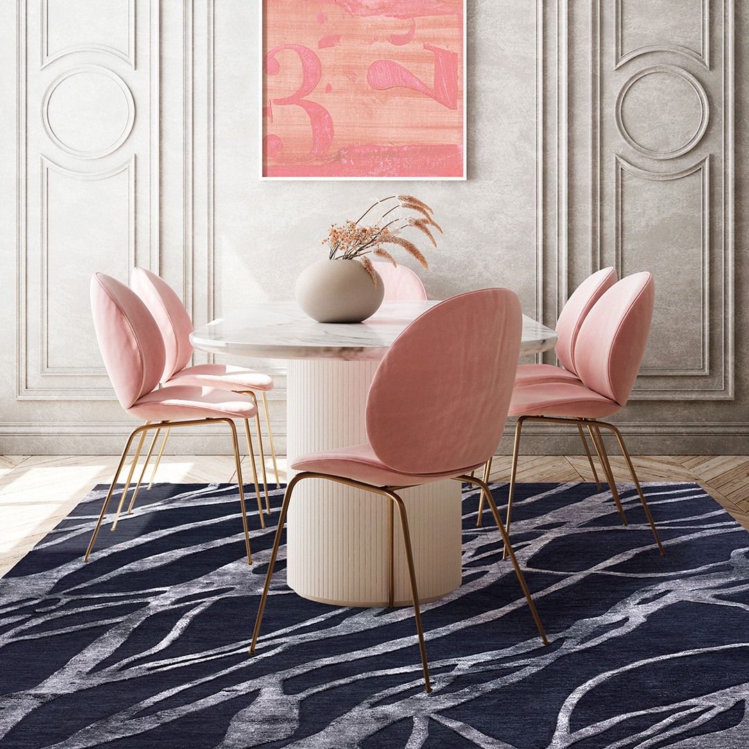 Tappeto CHANTAL DRESS BLUE – Eleganza e Raffinatezza per il Soggiorno Moderno