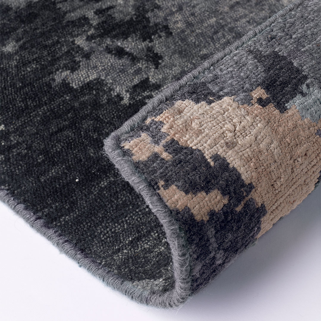 Tappeto ELITE CHARCOAL BLUE/GOLD – Esclusività e Stile per il Tuo Salotto