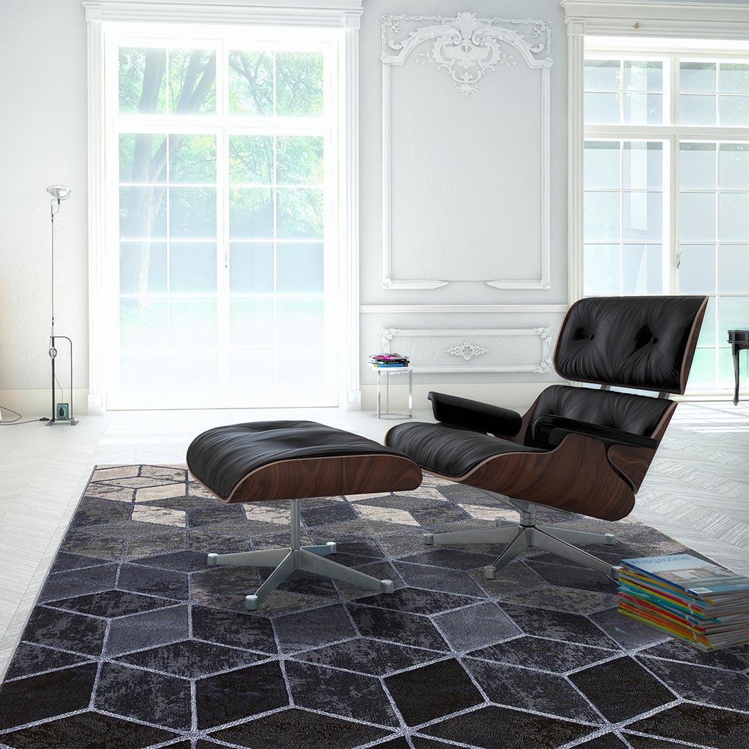 Tappeto LAGUNA 63488/6656: Geometrie Cubiche per Interni Moderni