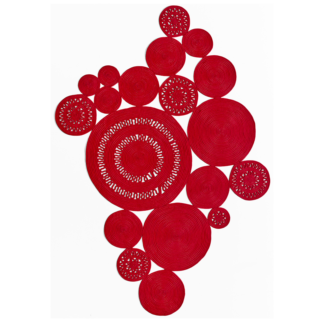 Tappeto ALYSSA PATCHWORK RED – Eleganza contemporanea e stile versatile - Immagine principale