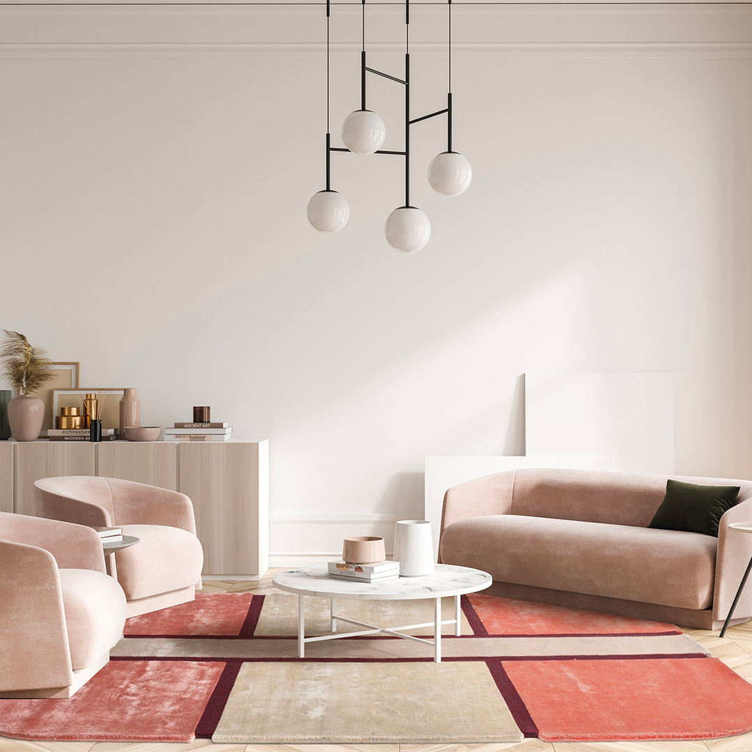 Tappeto POP ONE CAMEL – Geometria e colori per un design unico