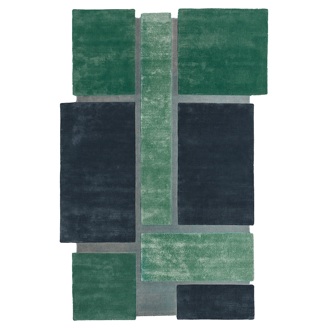 POP THREE BLUE/GREEN – Bold Geometric Design with Italian Flair