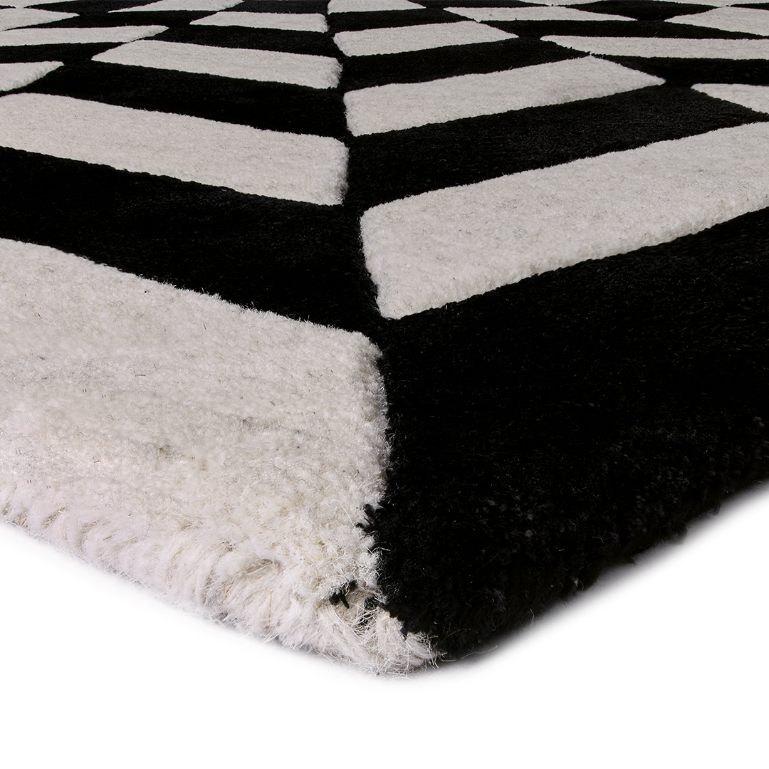Tappeto BIANCA NEVE ONE – Eleganza Geometrica per un Salotto Moderno