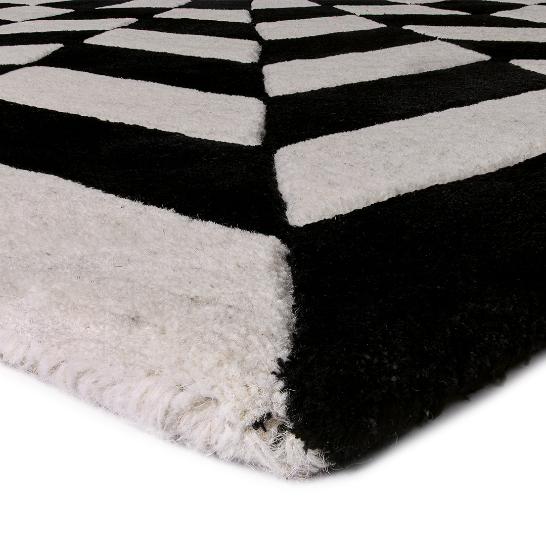 Tappeto BIANCA NEVE ONE – Eleganza Geometrica per un Salotto Moderno