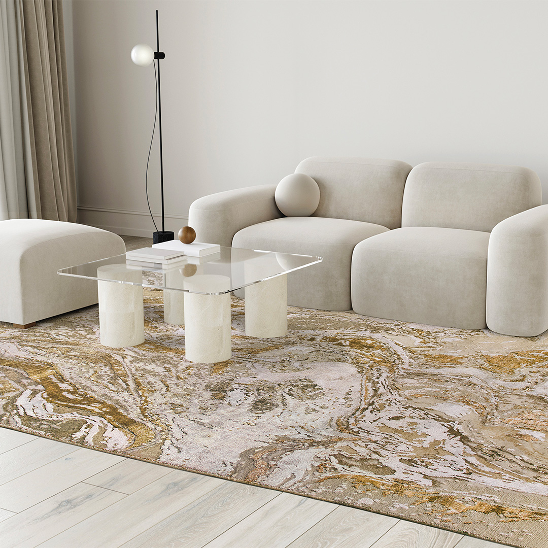 Tappeto DIVA BEIGE/BROWN – L'Armonia Perfetta per il Tuo Salotto Moderno