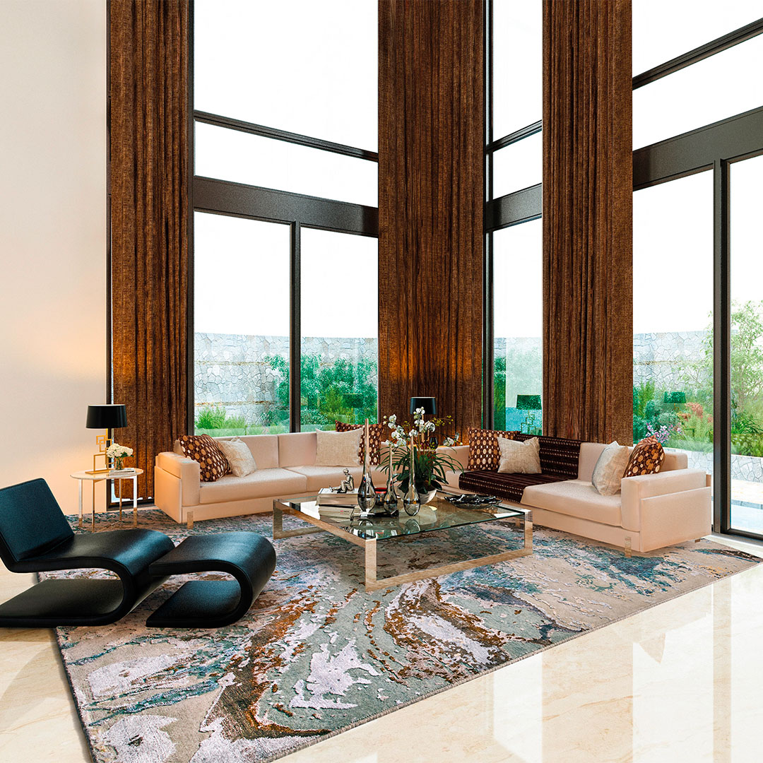 Tappeto DIVA GREY/BEIGE – L’Arte Contemporanea per il Tuo Soggiorno