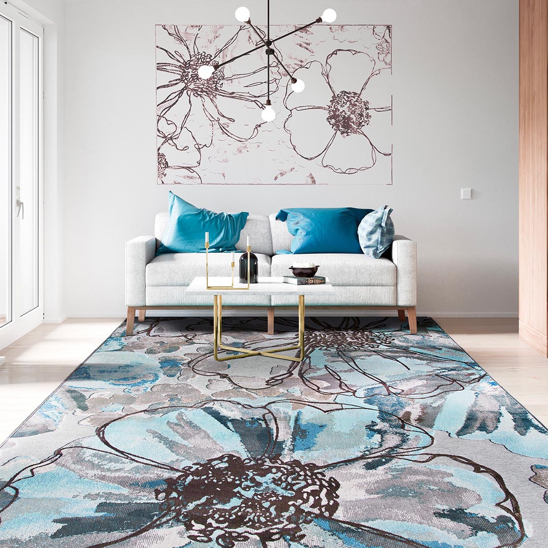 Tappeto GENOVA 38182/6949/91: Un’esplosione di fiori per il tuo soggiorno moderno