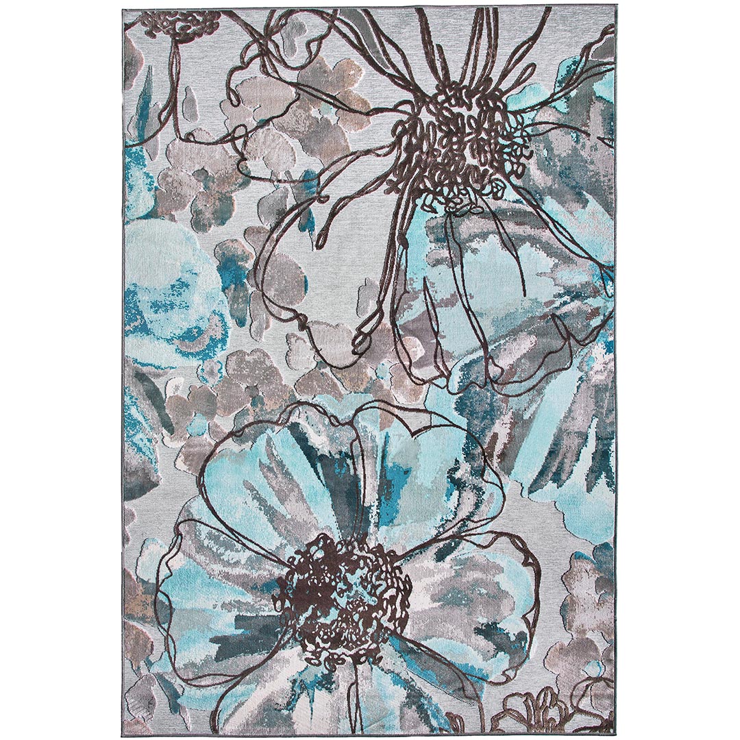 Tappeto GENOVA 38182/6949/91: Un’esplosione di fiori per il tuo soggiorno moderno - Immagine principale