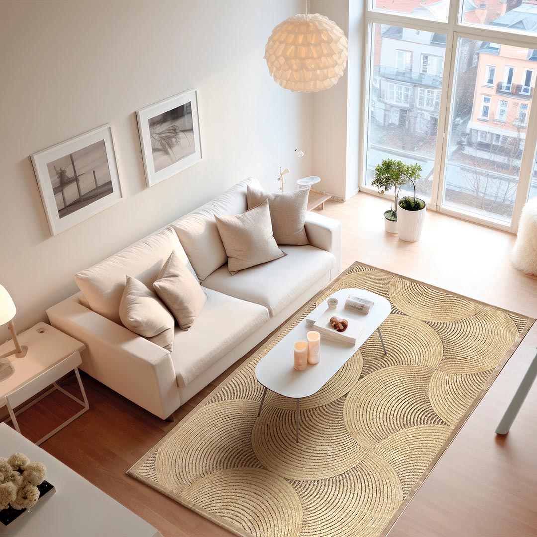 Tappeto GABRIELLE 794J/Q41: L’eleganza dei cerchi in rilievo