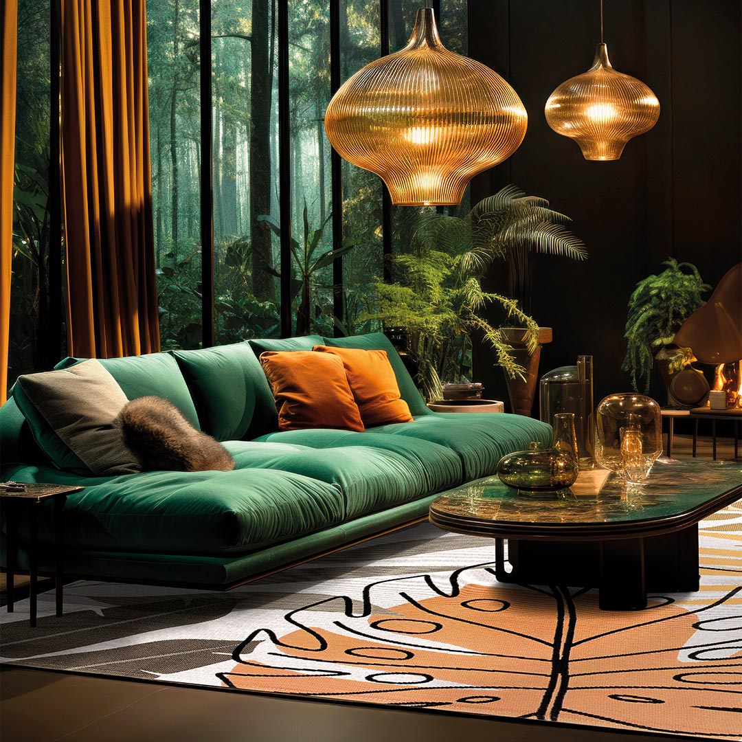 Tappeto AMAZZONIA 1548W/Q03 – Stile tropicale e versatilità per interni ed esterni