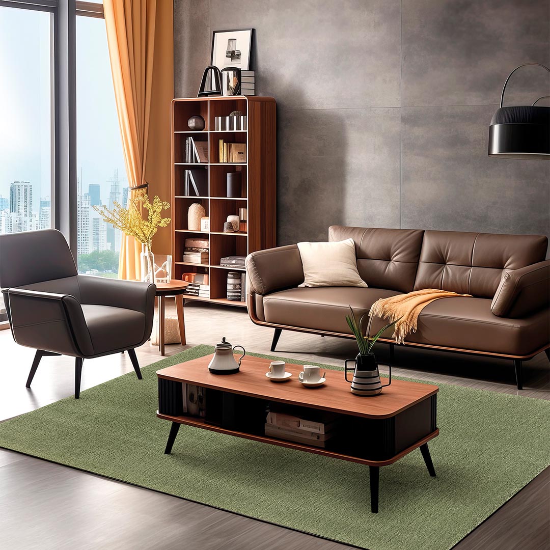 Tappeto AMALIA LIGHT GREEN – Eleganza Naturale per il Tuo Salotto Moderno
