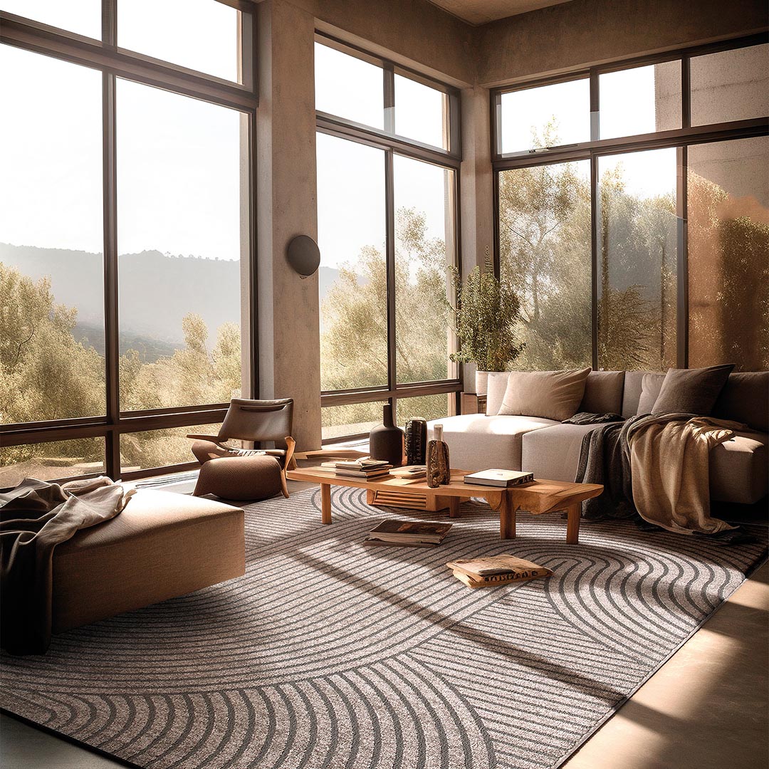 Tappeto CORTINA 61 TAUPE: Eleganza e Comfort per Soggiorni e Camere da Letto