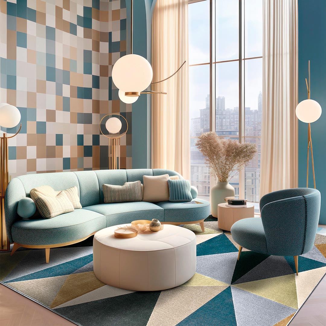 Tappeto VITTORIA 9780013/5252 – Geometria e Colore per il Tuo Spazio