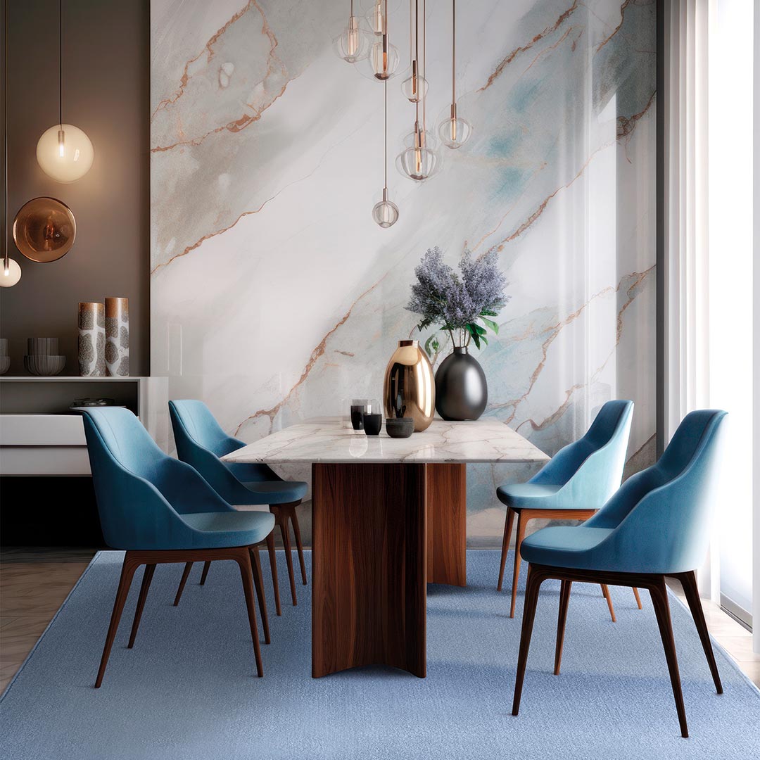 Tappeto LUMINOSA CIELO: Armonia Azzurra per il Tuo Soggiorno