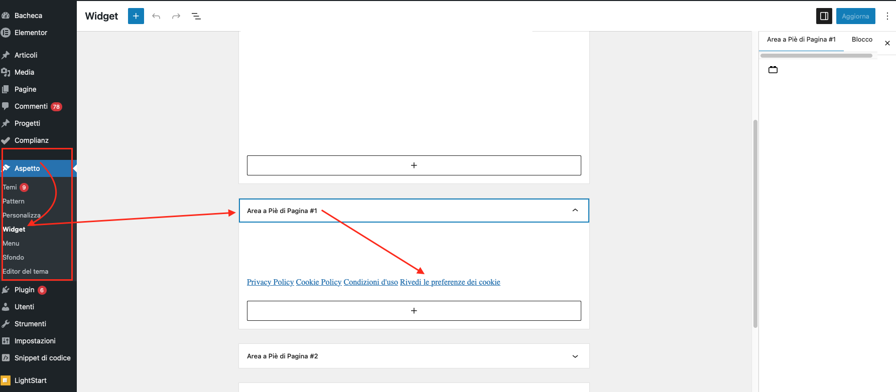 inserisci il link aggiorna le preferenze