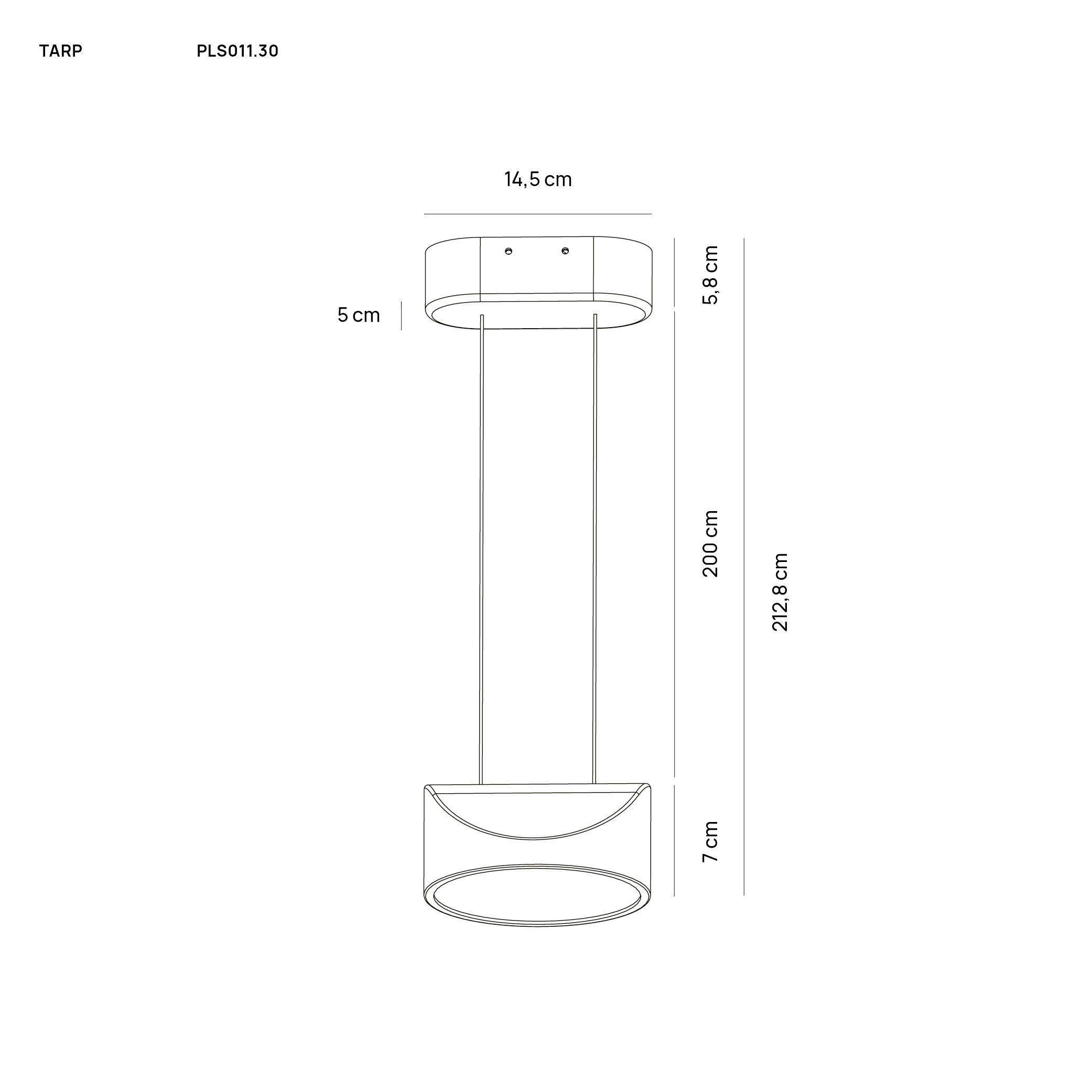 TARP SOSPENSIONE SABBIA 13W 2700K-3000K-4000K DIMMERABILE