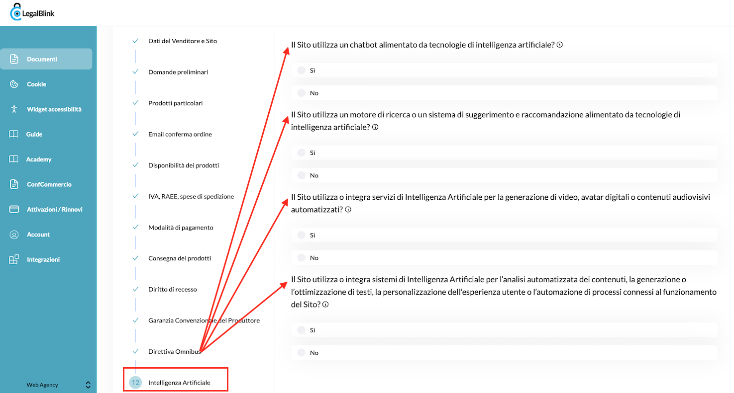 nuova domande intelligenza artificiale generatore documenti legali