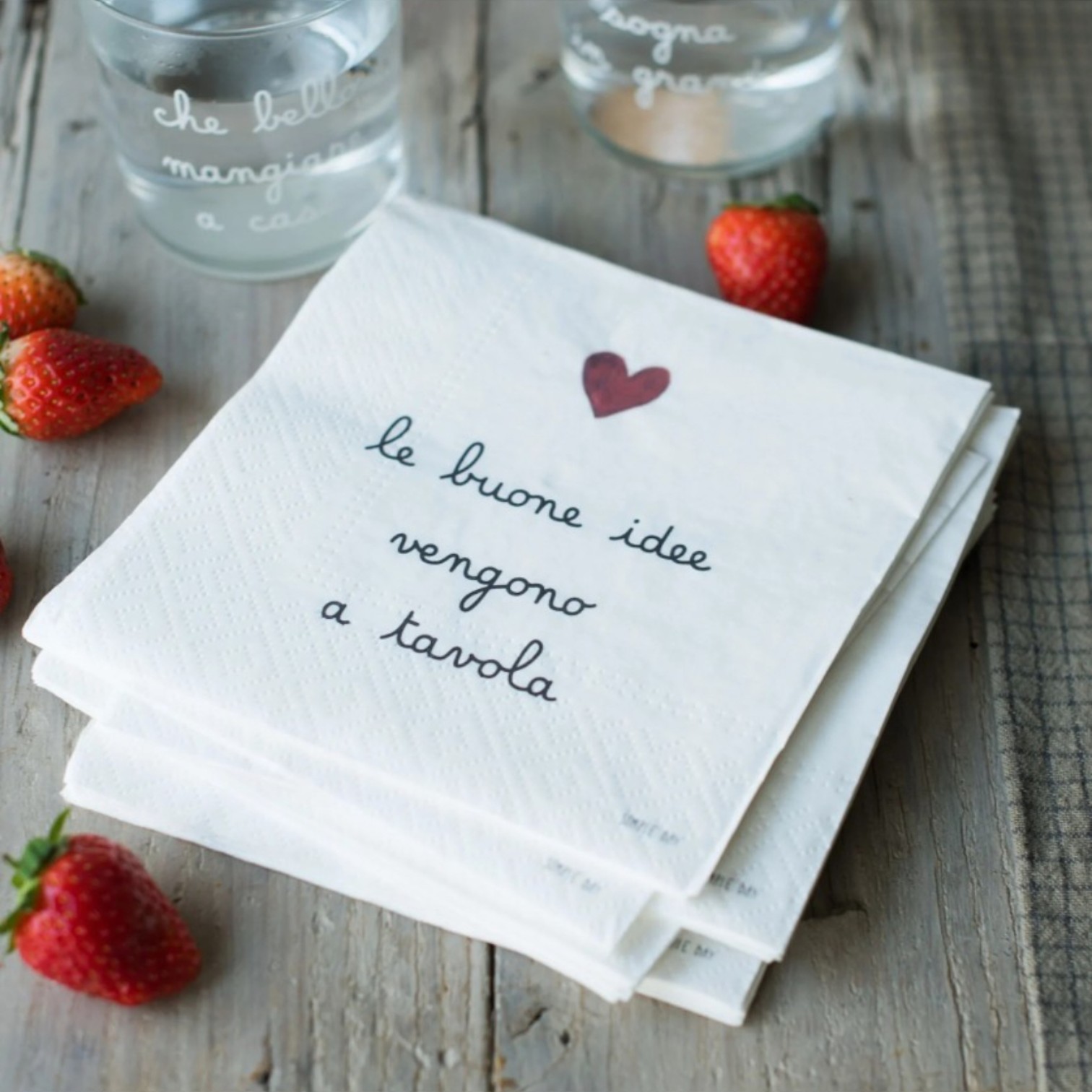 Set 20 Tovaglioli Carta Le Buone Idee vengono a Tavola