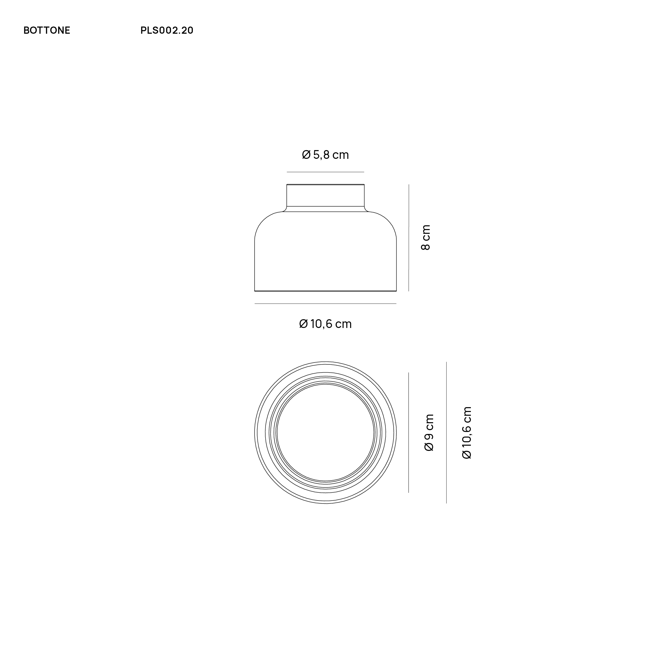 BOTTONE APPLIQUE/PLAFONIERA BIANCO 1x12W LED GX53 