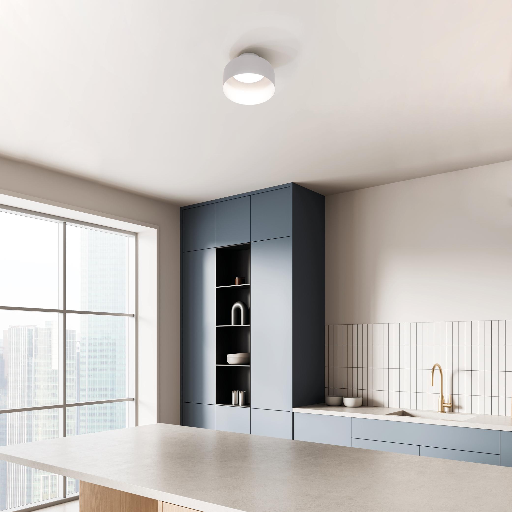 BOTTONE PLAFONIERA BIANCO 16W 2700K-3000K-4000K DIMMERABILE