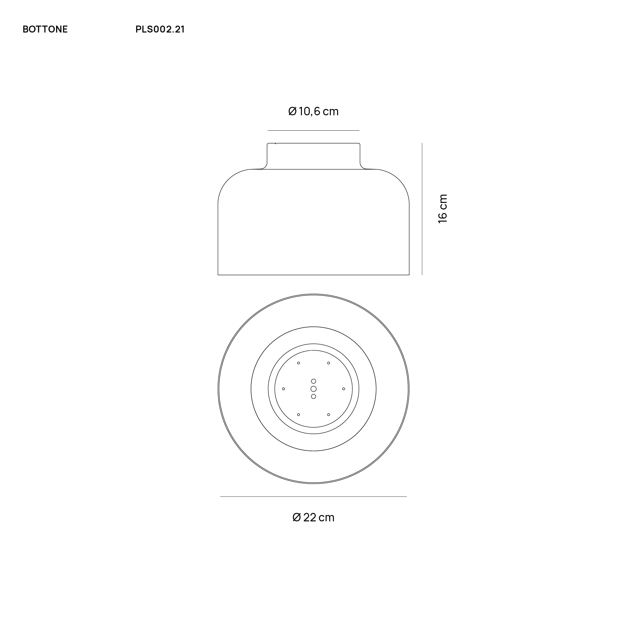 BOTTONE PLAFONIERA BIANCO 16W 2700K-3000K-4000K DIMMERABILE