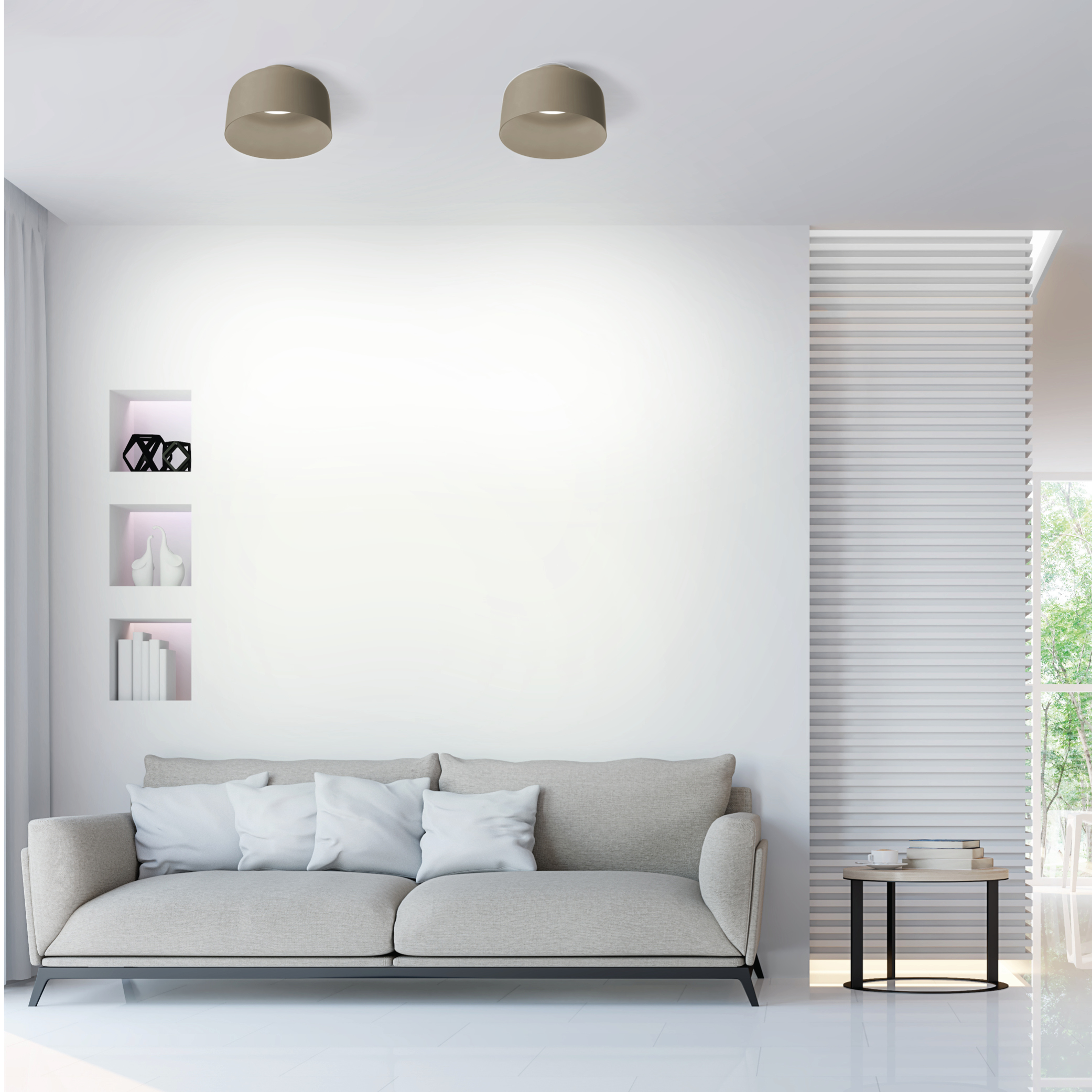 BOTTONE PLAFONIERA SABBIA 20W 2700K-3000K-4000K DIMMERABILE